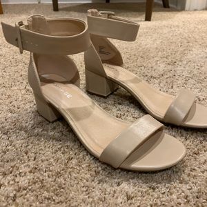 Rampage Nude Mattie Block Heel